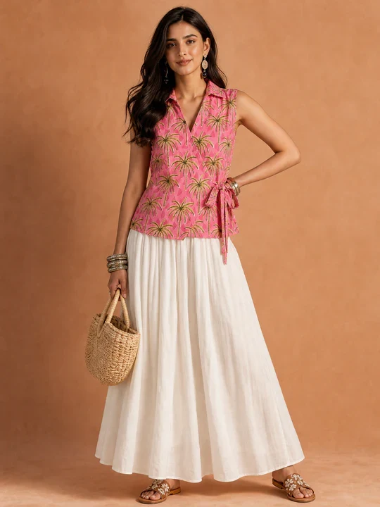 Manjari Blush Embroidered Daily Kurti