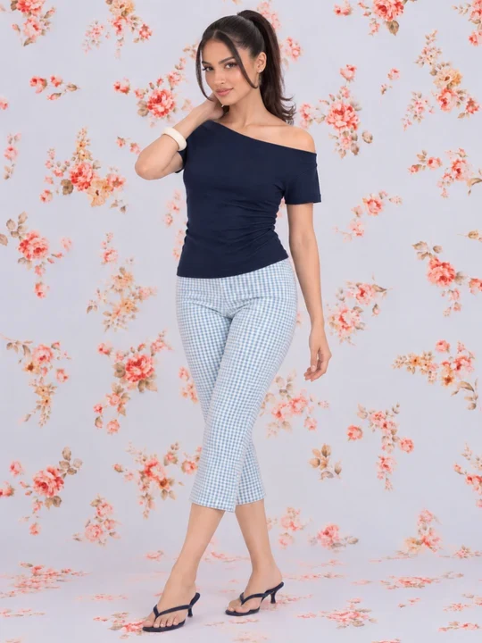 Gulmohar Floral Printed Anarkali Kurti Set (Design 2)