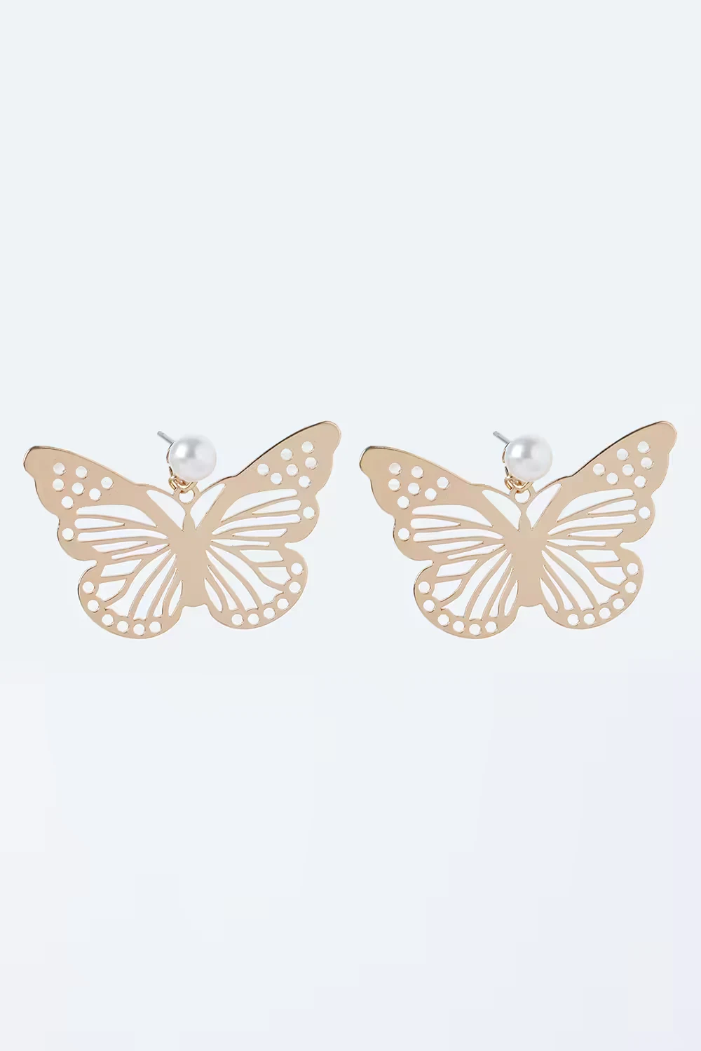 Antique Brass Matte Lotus Stud Earrings