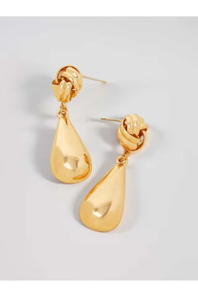 Antique Brass Matte Lotus Stud Earrings (Design 3)