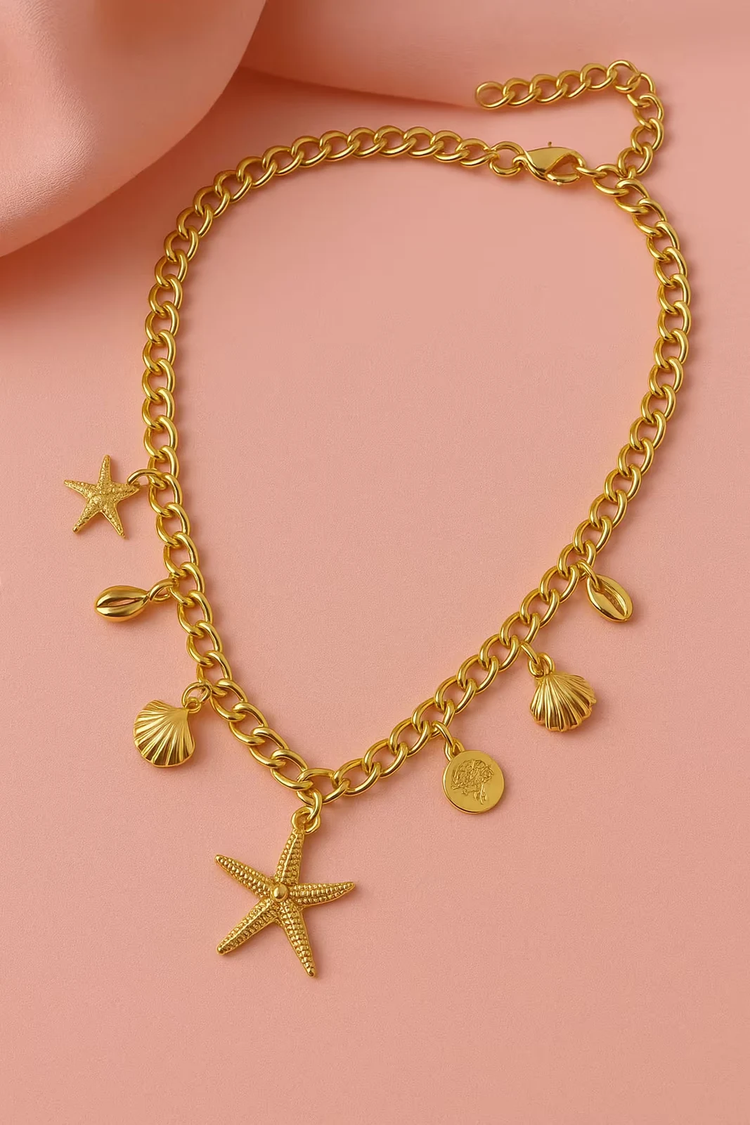 Dainty Layered Gold-Plated Chain with Pearls (Design 4)