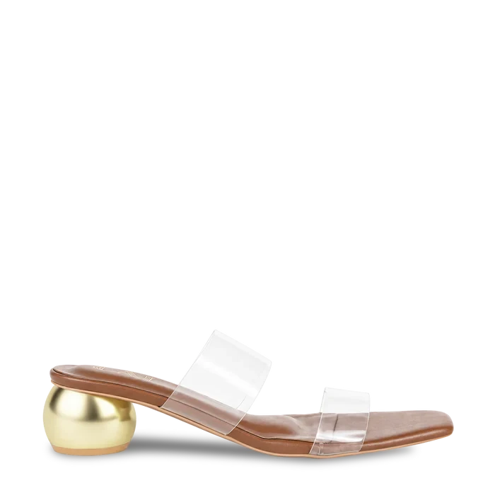 Rose Gold Ankle-Strap Stiletto Heels