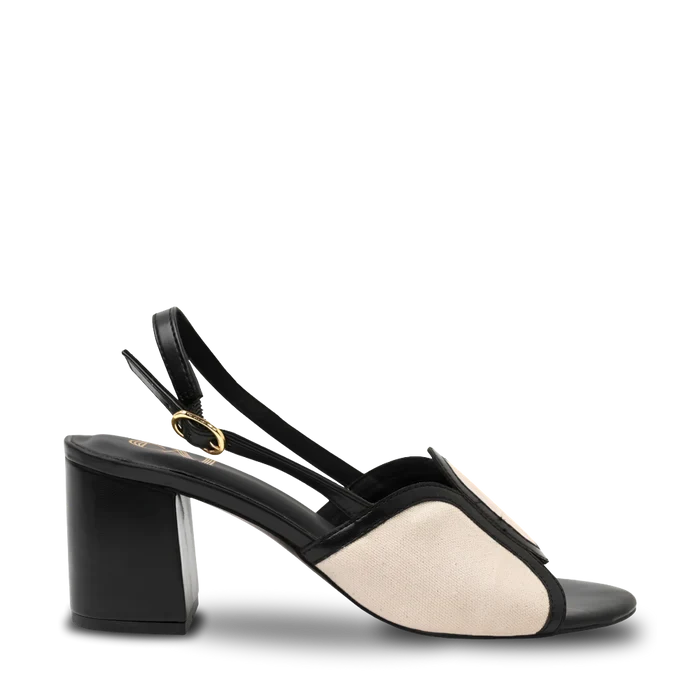 Pointed Woven Mule Flats with Cushioned Sole